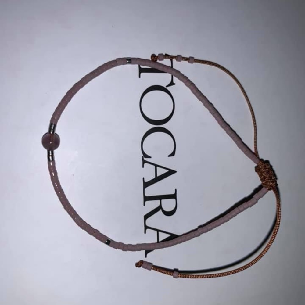 TOCARA New Elizabeth Mauve Macrame Bracelet Amethyst Crystal